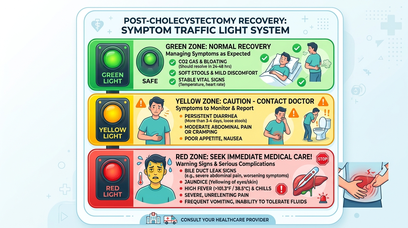 Clinical Symptom Traffic Light System for Gallbladder Surgery Recovery